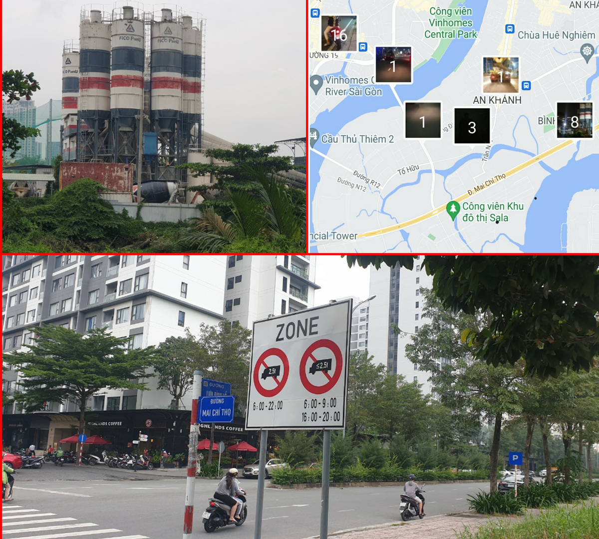 Mặc dù đường Lưu Đình Lễ đã đặt biển báo cấm xe tải nặng trên 2500kg lưu thông từ 6h đến 22h hằng ngày, nhưng tối 20/10, hàng loạt xe bồn trộn bê tông mang thương hiệu FICO FanU vẫn đi vào đường này trong khung giờ cấm để hướng về quận 1.