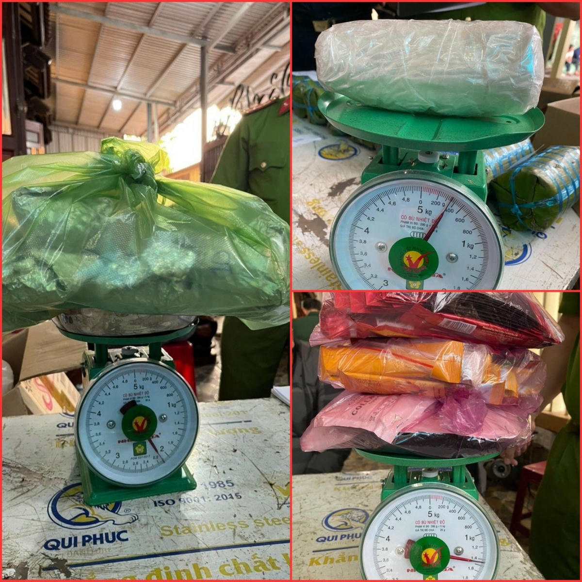 Tang vật thu giữ được gồm hơn 6kg ma túy các loại.