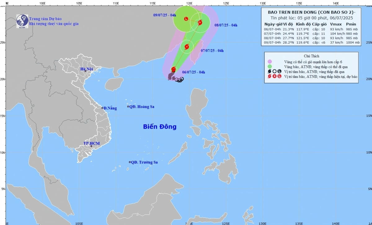 bao so 2 giat cap 12, gay mua bao va gio manh o bac bien Dong hinh anh 2
