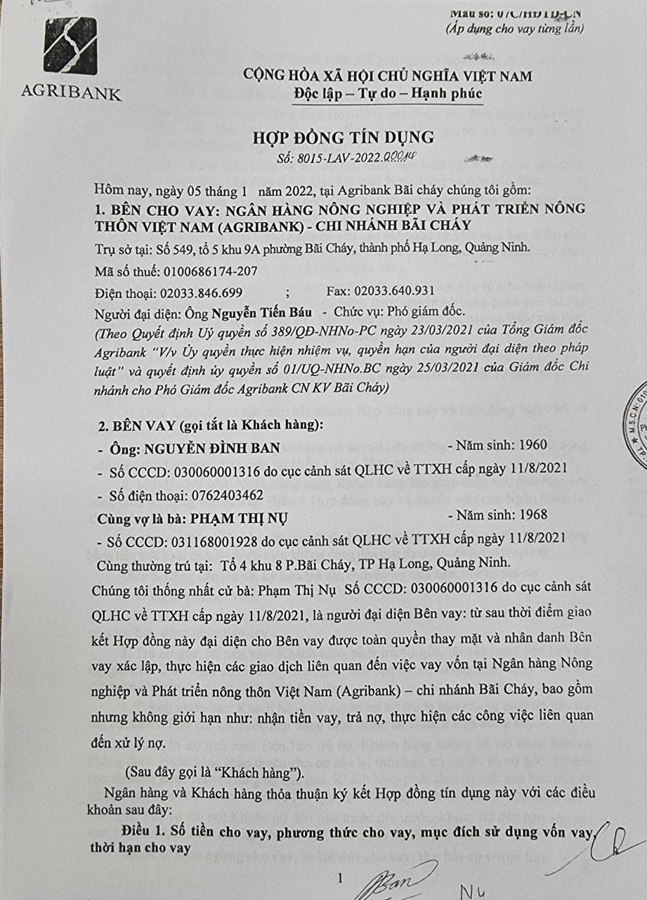 Hợp đồng vay 1.000.000.000 đồng nhưng khách mới chỉ nhận về 200.000.000 đồng. 