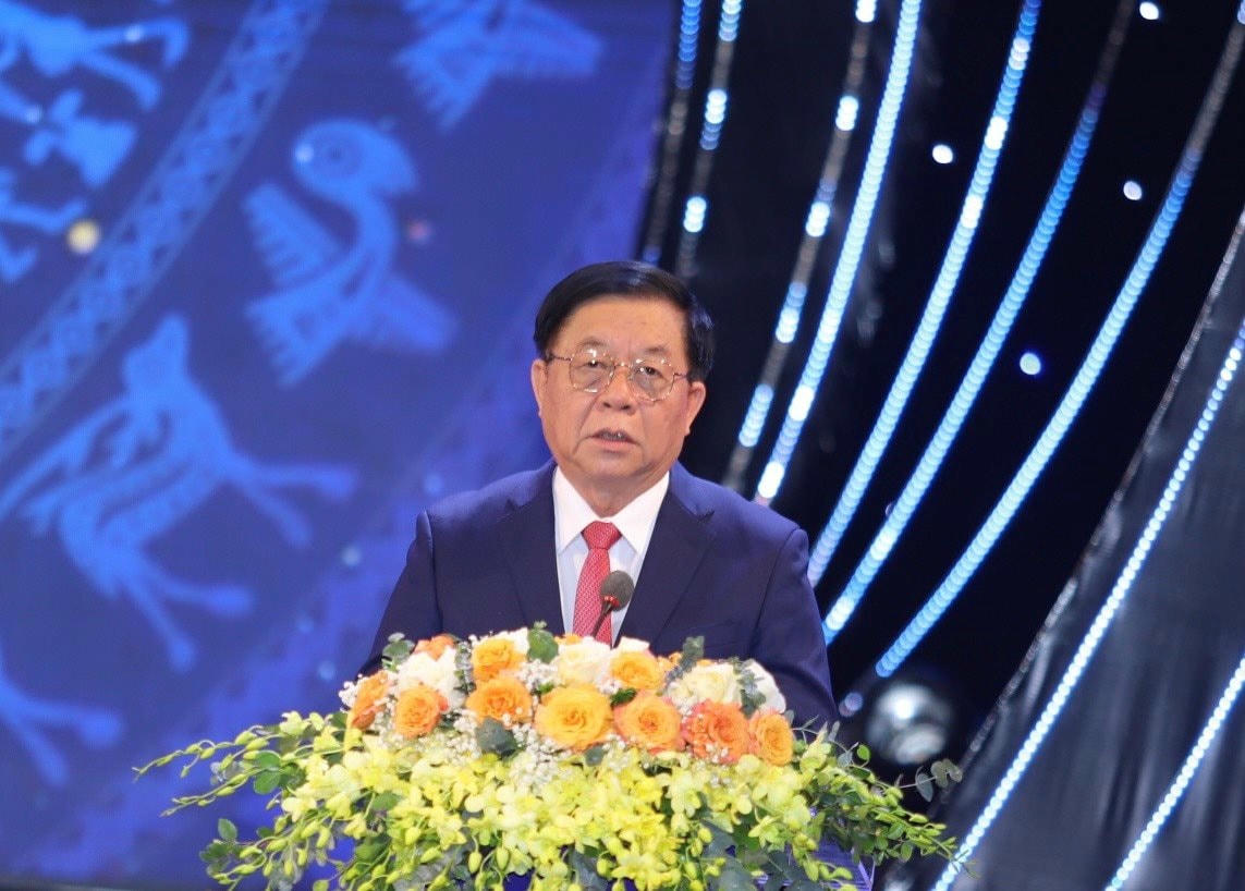 Trưởng ban Tuyên giáo Trung ương Nguyễn Trọng Nghĩa phát biểu chỉ đạo tại lễ khai mạc vòng Chung khảo Liên hoan Phát thanh toàn quốc lần thứ XVI năm 2024.