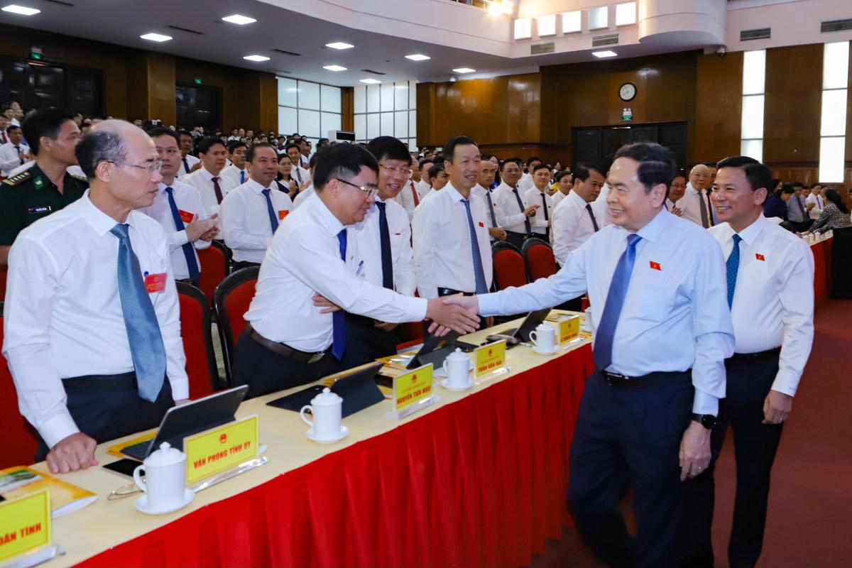 Chủ tịch Quốc hội Trần Thanh Mẫn dự kỳ họp thứ 20 HĐND tỉnh Thanh Hóa nhiệm kỳ 2021 - 2026.