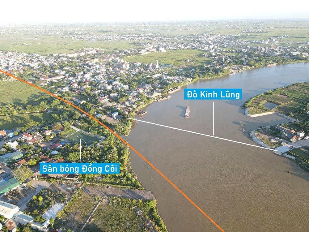 Vị trí bến khách Kinh Lũng trên sông Đào sắp được nâng cấp thành bến phà.