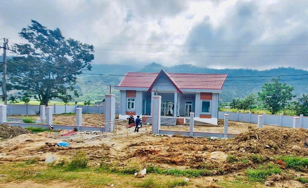 Điểm Trường Tiểu học Nhân Giang chuẩn bị bàn giao đưa vào sử dụng.