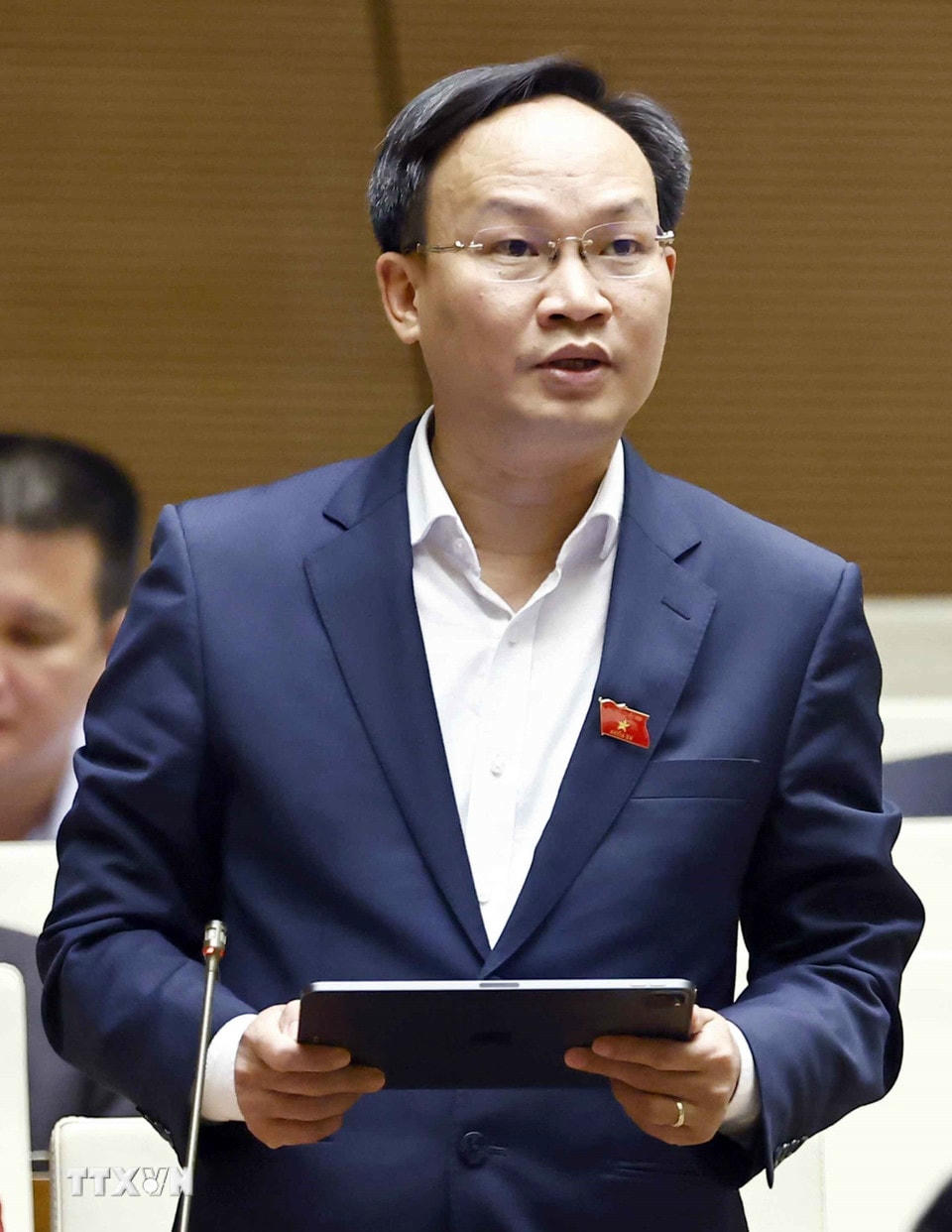 Ông Phạm Văn Thịnh, Ủy viên Ban Thường vụ Tỉnh ủy, đại biểu Quốc hội khóa XV, giữ chức vụ Trưởng Đoàn đại biểu Quốc hội khóa XV tỉnh Bắc Ninh. (Ảnh: Doãn Tấn/TTXVN)