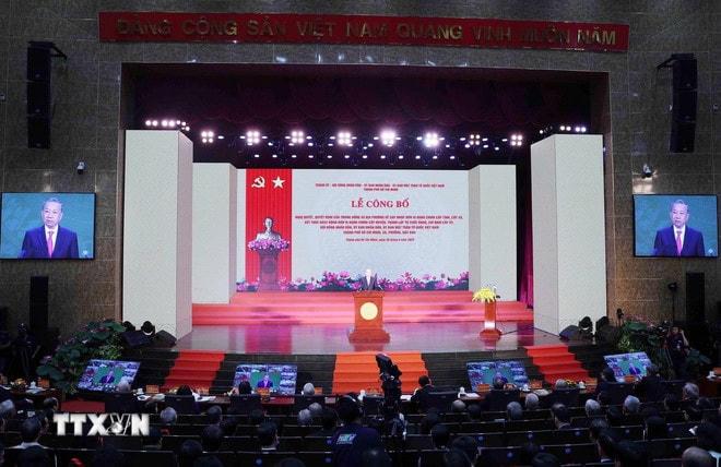 Tổng Bí thư Tô Lâm phát biểu chỉ đạo. (Ảnh: Thống Nhất/TTXVN) ttxvn-3006-tong-bi-thu-to-lam-13.jpg