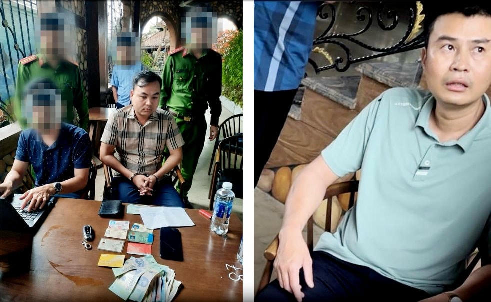 Phạm Gia Thành (bên trái) và Đặng Hải Nam. (Ảnh: Công an cung cấp)