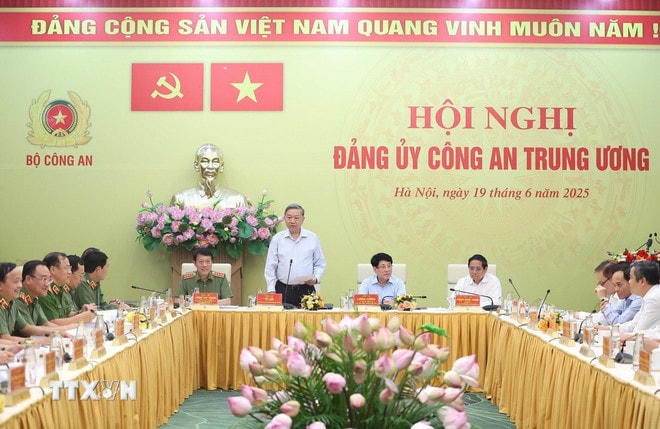 Tổng Bí thư Tô Lâm phát biểu. (Ảnh: Thống Nhất/TTXVN) ttxvn-bo-cong-an-5-resize.jpg