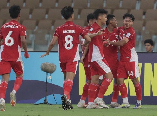 U17 Indonesia sớm vào tứ kết, giành vé dự U17 World Cup 2025. (Nguồn: AFC) u17-indonesia0804.jpg