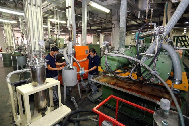 Chỉ số sản xuất công nghiệp trong tháng vẫn tăng mạnh 17,2% so với cùng kỳ năm trước. (Ảnh: Vietnam+) z4437798489714-08a9ac6b675cac9eb2d6b83980365a73-1.jpg