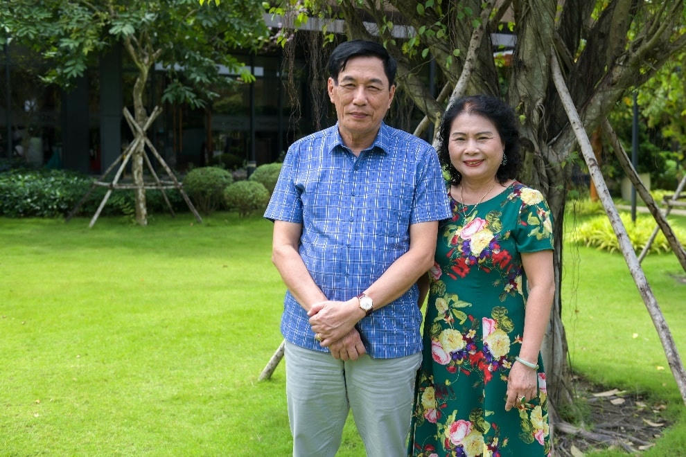 Anh Bùi Thanh Bình (Hà Nội) và vợ trong chuyến trải nghiệm Aqua City mới đây.