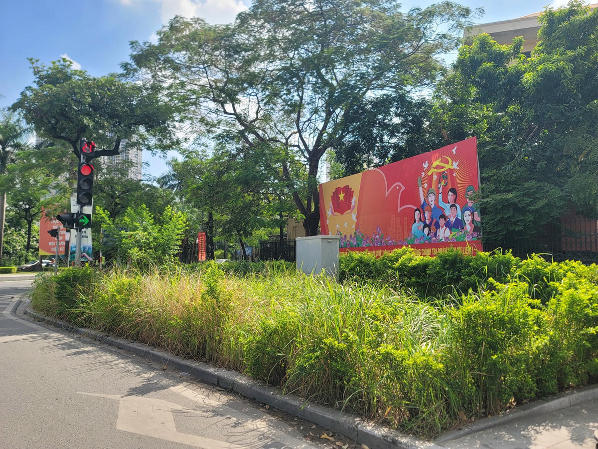 Thời gian gần đây, người dân sống trên tuyến đường Nguyễn Cơ Thạch – Đỗ Xuân Hợp cảm thấy bức xúc khi dải phân cách giữa đường mọc đầy cỏ dại. Ngay từ đầu đường, phóng viên ghi nhận tình trạng bồn hoa Nguyễn Cơ Thạch ngập trong cỏ dại, che khuất toàn bộ cây cảnh.