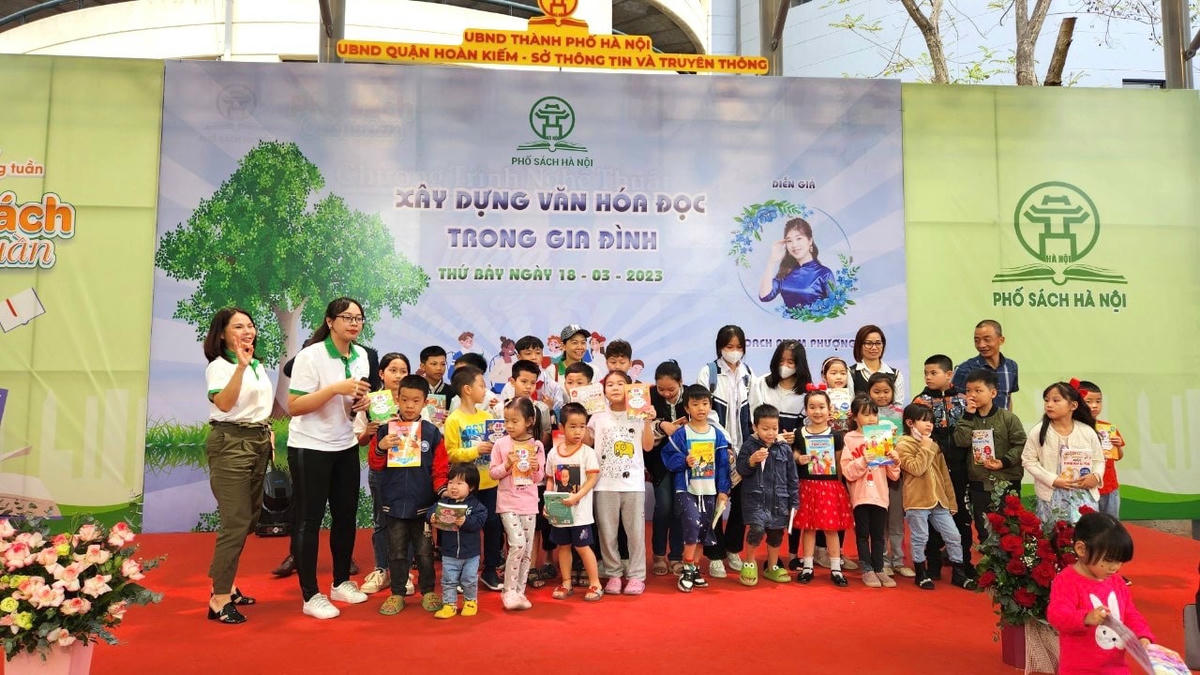 Một hoạt động động tại Phố sách Hà Nội trong tháng 3/2023.