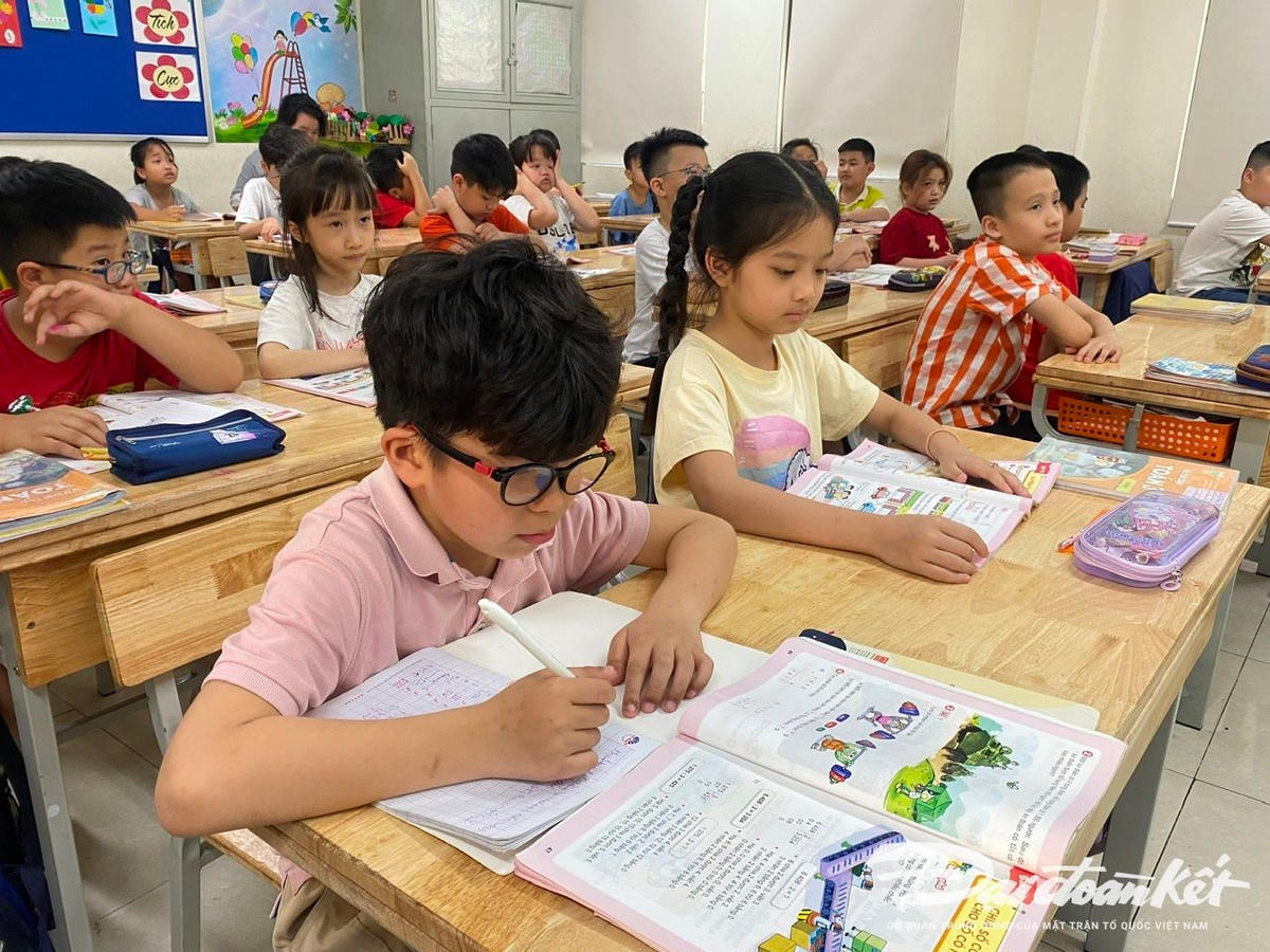 Một giờ học của học sinh Trường Tiểu học Lý Thường Kiệt (Hà Nội).