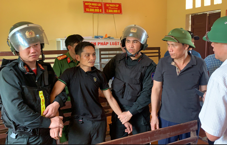 Đối tượng Lê Văn Lượng bị bắt giữ.