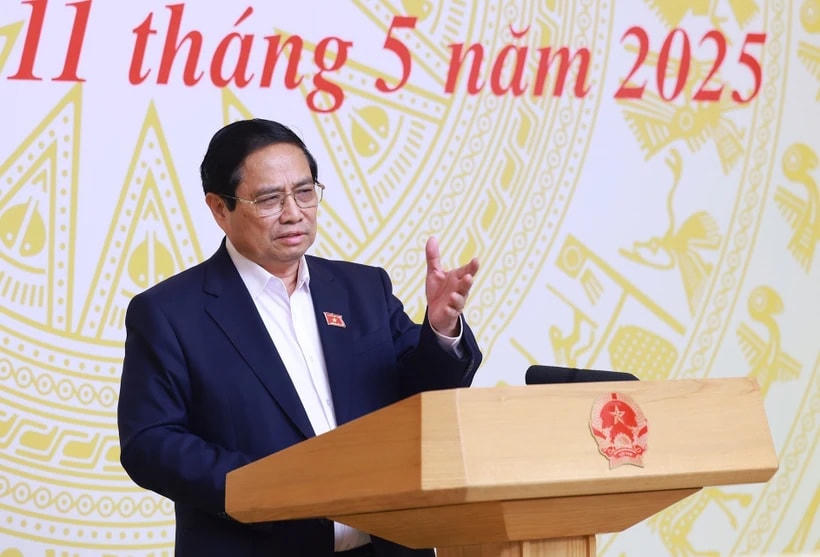 Thủ tướng Phạm Minh Chính phát biểu kết luận. (Ảnh: Dương Giang/TTXVN)