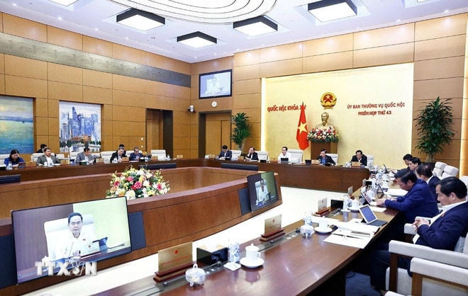 Chủ tịch Quốc hội Trần Thanh Mẫn phát biểu. (Ảnh: Doãn Tấn/TTXVN) ttxvn-ubtv-quoc-hoi-cho-y-kien-ve-luat-thue-tieu-thu-dac-biet-1003-1.jpg