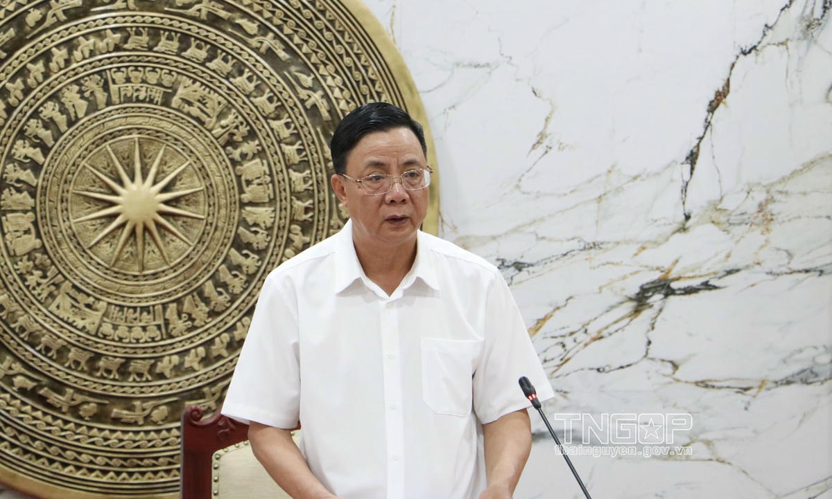 Phó Chủ tịch Thường trực UBND tỉnh Thái Nguyên Đặng Xuân Trường chỉ đạo các biện pháp giải quyết vụ việc. Ảnh: Cổng TTĐT Thái Nguyên.