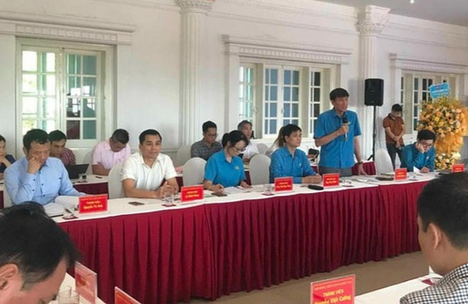 Ông Lê Đình Quảng, Phó trưởng Ban Chính sách, pháp luật Tổng LĐLĐ Việt Nam phát biểu.