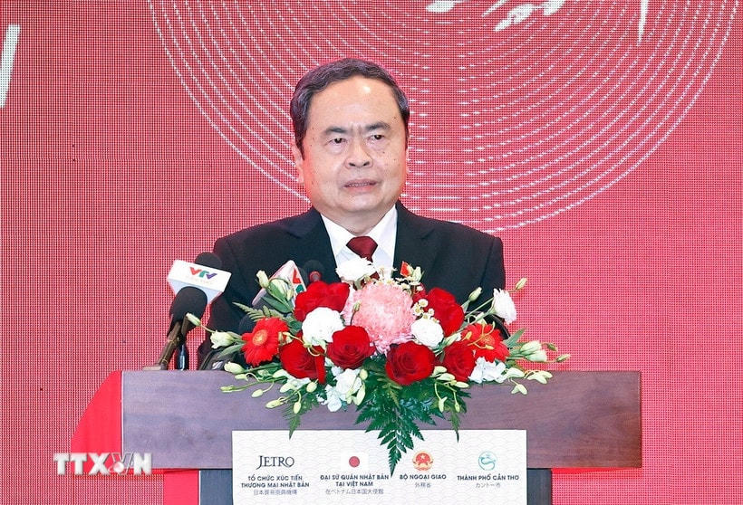 Chủ tịch Quốc hội Trần Thanh Mẫn phát biểu. (Ảnh: Doãn Tấn/TTXVN)