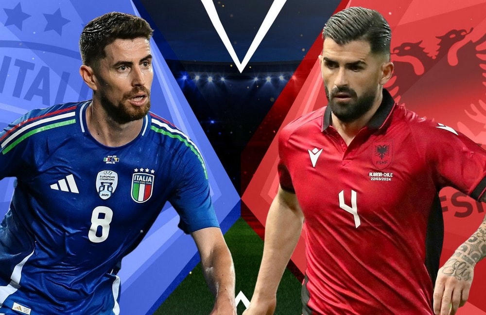 Italy gặp Albania, đối thủ dễ thở nhất bảng B trong ngày ra quân. (Nguồn: talksport) ITALY-V-ALBANIA_euro2024.jpg