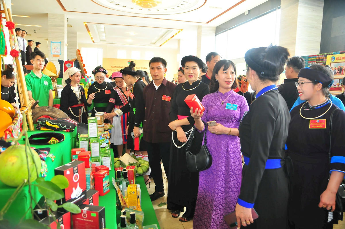 Nhiều sản phẩm OCOP 4 - 5 sao của huyện Sơn Dương được khách hàng khắp nơi đánh giá cao và lựa chọn tin dùng. Ảnh Xuân Trường.