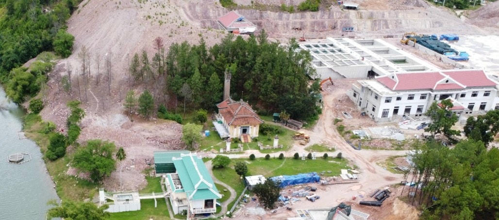 Dự án Nhà máy nước sạch Vạn Niên được thi công tại phường Thủy Xuân, TP Huế.