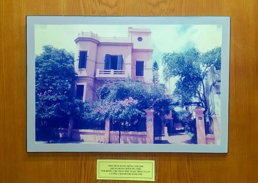 Ngôi nhà số 90, Hàng Bông Nhuộm (Quận Hoàn Kiếm, Hà Nội) - nơi cố Tổng Bí thư Trần Phú soạn thảo Luận cương Chính trị năm 1930. Ảnh: Cẩm Kỳ