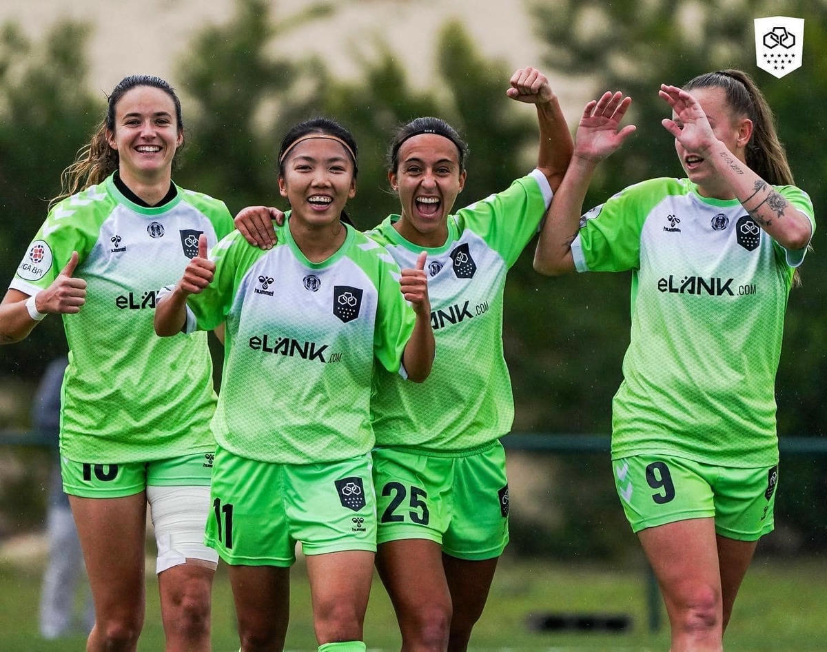 Huỳnh Như ghi bàn gỡ hòa 1-1 cho Lank (Ảnh: Lank FC),