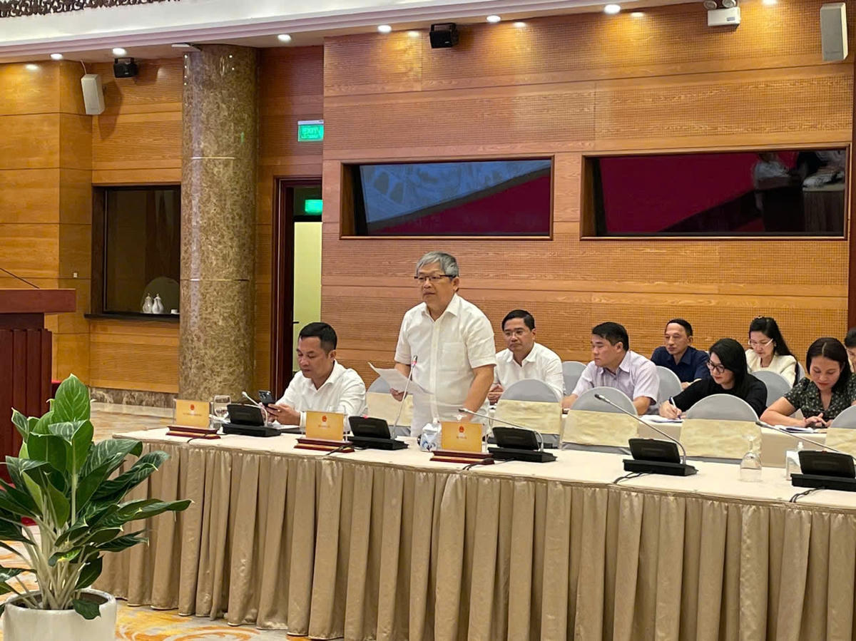 Thiếu tướng Hoàng Anh Tuyên, Phó Chánh Văn phòng, người phát ngôn Bộ Công an trả lời báo chí (Ảnh: Việt Thắng)