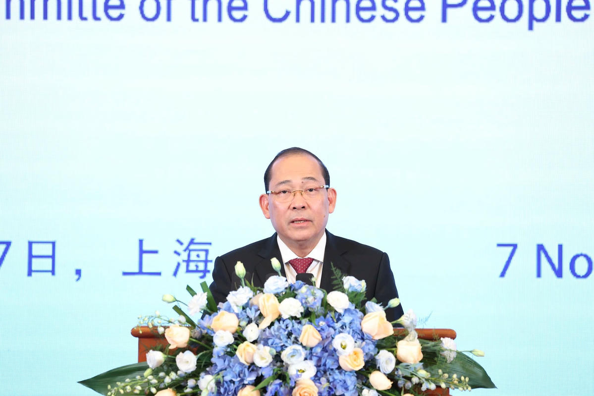 Phó Chủ tịch Hoàng Công Thủy phát biểu tại cuộc họp Đại hội đồng AICESIS