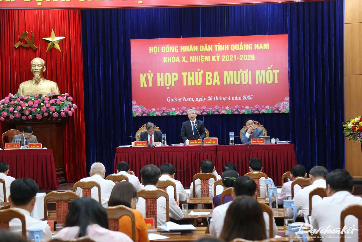 Quang cảnh kỳ họp thứ 31, HĐND tỉnh Quảng Nam khoá X. Ảnh: Chí Đại.