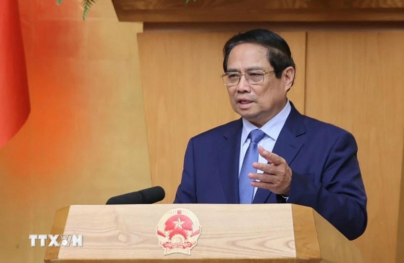 Thủ tướng Phạm Minh Chính chủ trì Phiên họp. (Ảnh: Dương Giang/TTXVN)