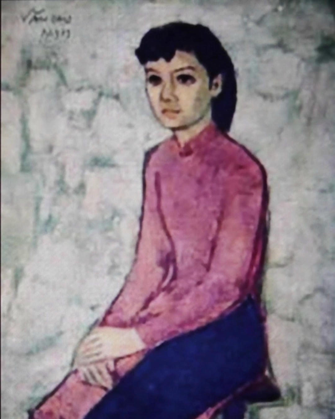 Chân dung người vợ Nghiêm Thúy Băng do Văn Cao vẽ