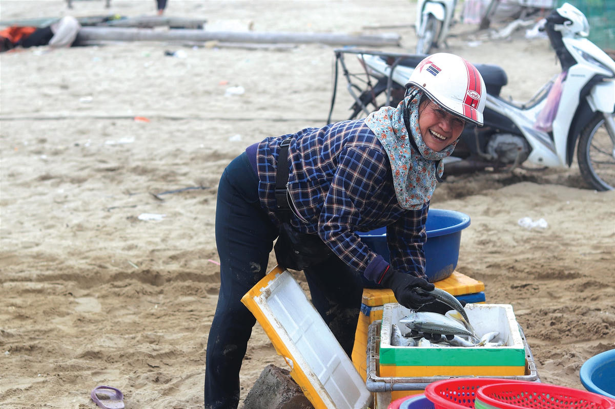 Nụ cười của một thương lái.  