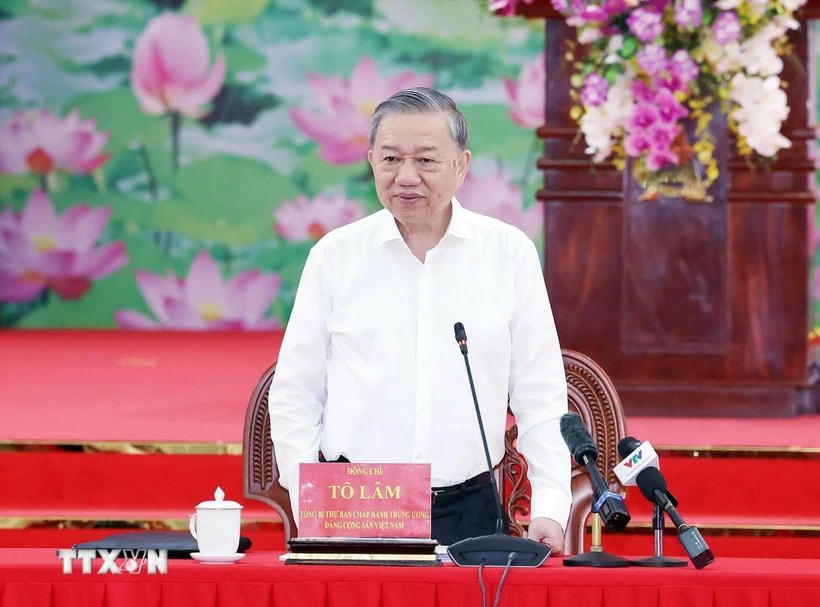 Tổng Bí thư Tô Lâm phát biểu. (Ảnh: Thống Nhất/TTXVN)