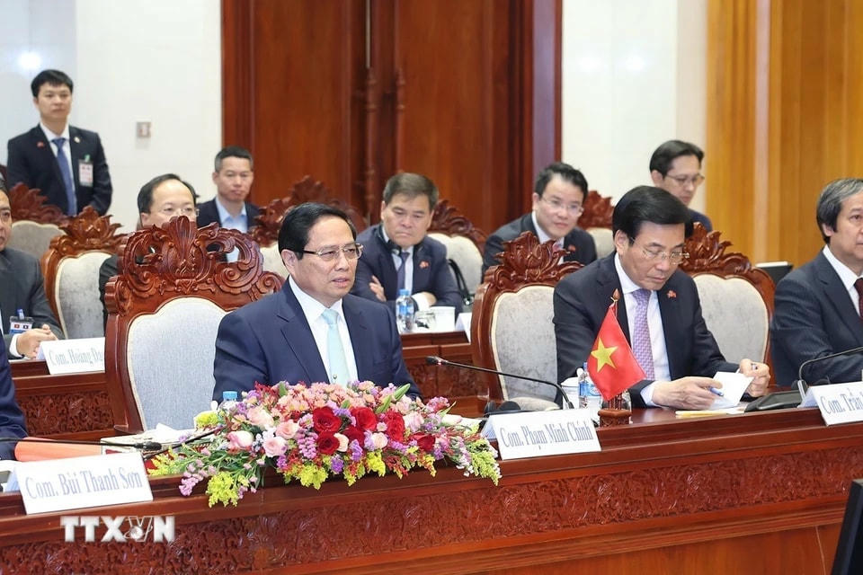 Thủ tướng Phạm Minh Chính phát biểu. (Ảnh: Dương Giang/TTXVN)