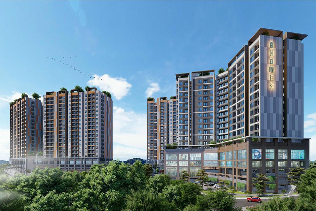 Phối cảnh Dự án nhà ở xã hội Khu dân cư Đồi ngân hàng.