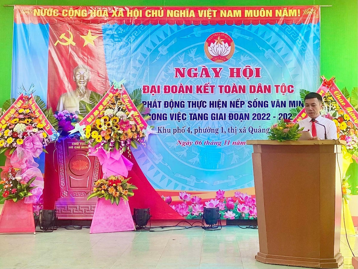 Tại thị xã Quảng Trị, nếp sống văn minh trong việc tang được lồng ghép, phát động trong Ngày hội Đại đoàn kết toàn dân.