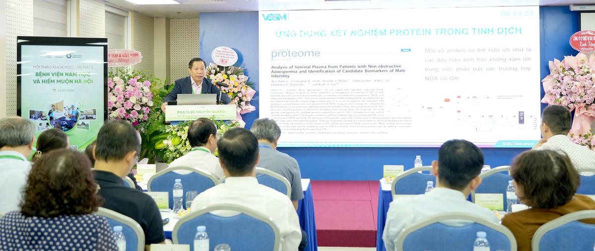 4. PGS.TS Nguyễn Quang - Chủ tịch Hội Y học giới tính Việt Nam báo cáo nghiên cứu _Vô sinh nam_ Những thách thức hiện tại và hướng đi trong tương lai_