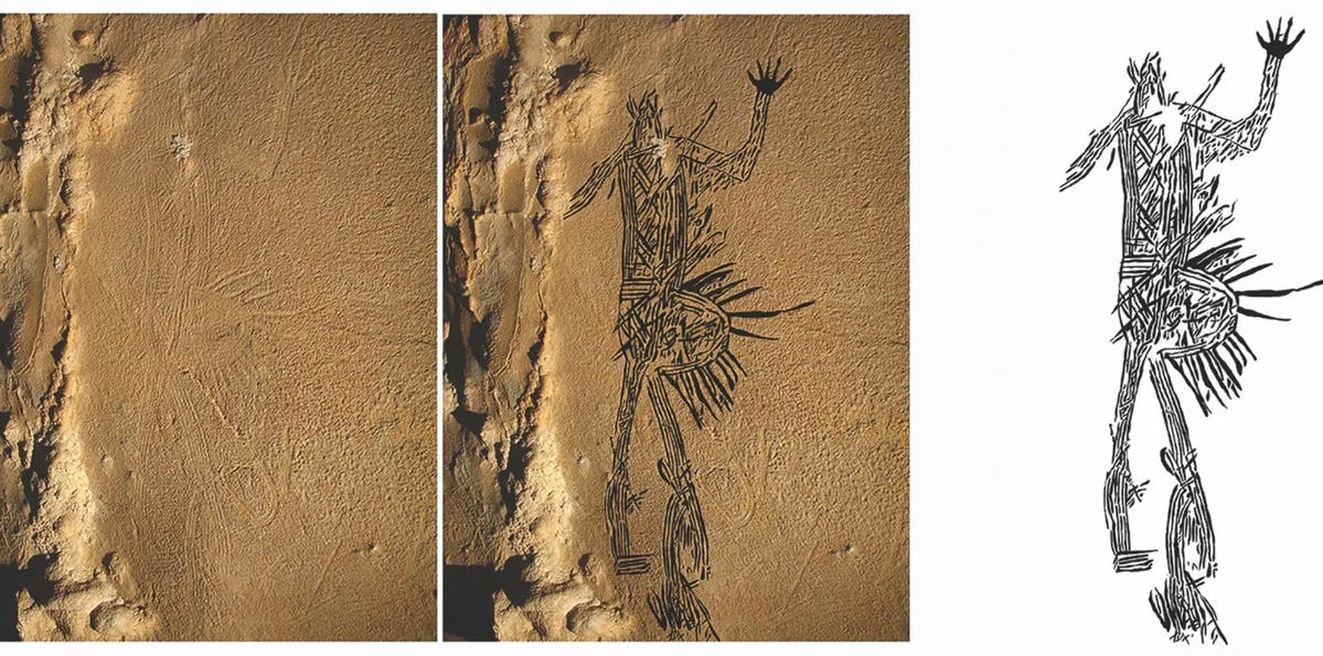 Những bức chạm khắc trên hang động ở Alabama. Ảnh: Insider.