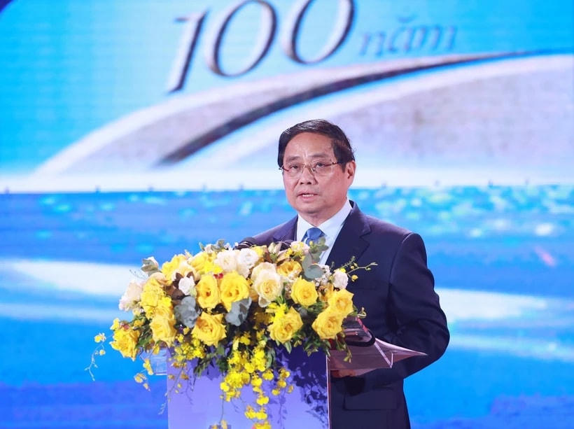 Thủ tướng Phạm Minh Chính phát biểu chỉ đạo tại Lễ trao Giải Báo chí Quốc gia lần thứ 19 - năm 2024. (Ảnh: Dương Giang/TTXVN)