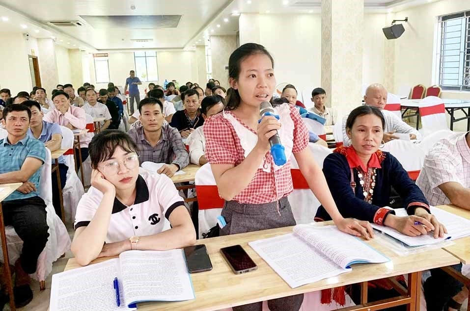 Các học viên tham gia trao đổi. Ảnh: baodantoc.vn