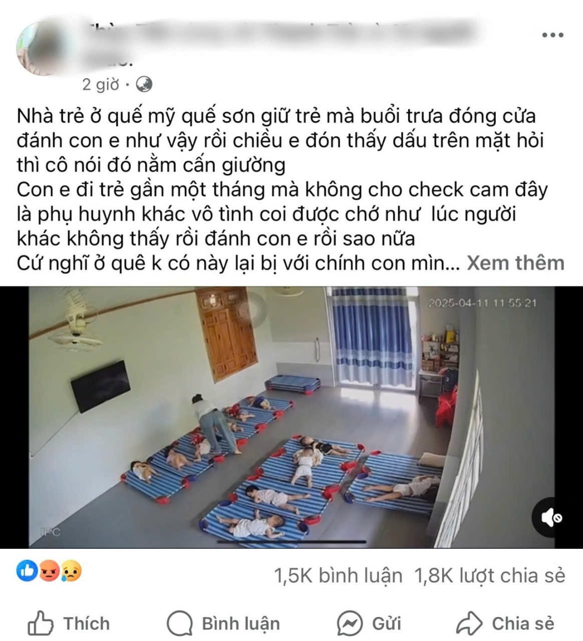 Nhiều người đăng trên facebook về sự việc cô giáo mầm non đánh trẻ thu hút nhiều người bình luận. Ảnh: MXH.