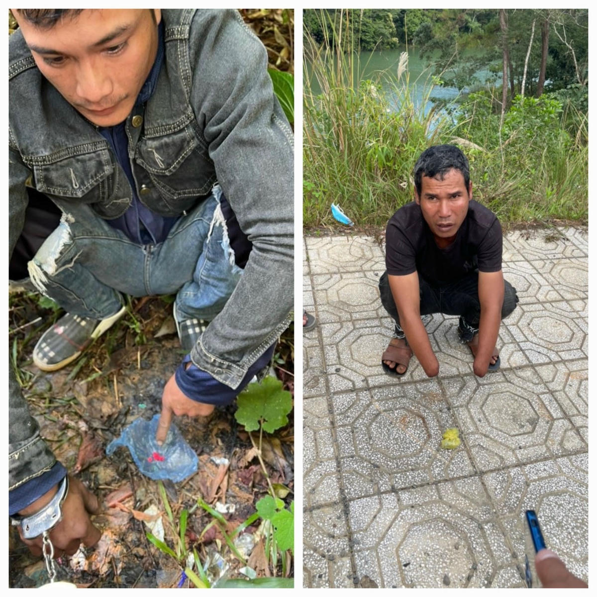 Đặng Ngọc Tiến (trái) và Hồ Văn Kim (phải).