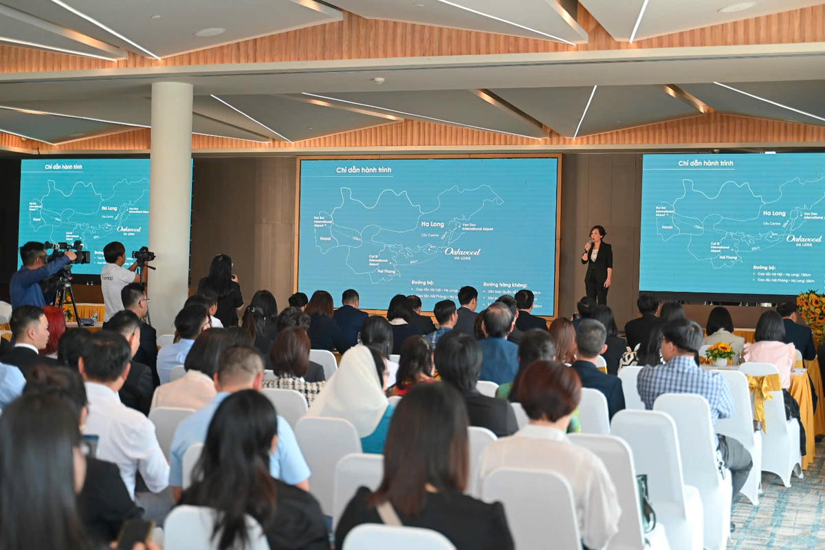 Bà Mai Thị Thu Hiền, đại diện Oakwood Halong chia sẻ tại sự kiện (1)