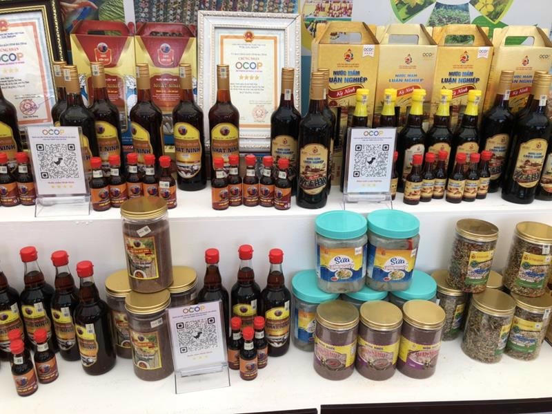 Thị xã Kỳ Anh trưng bày các sản phẩm đặc sắc.