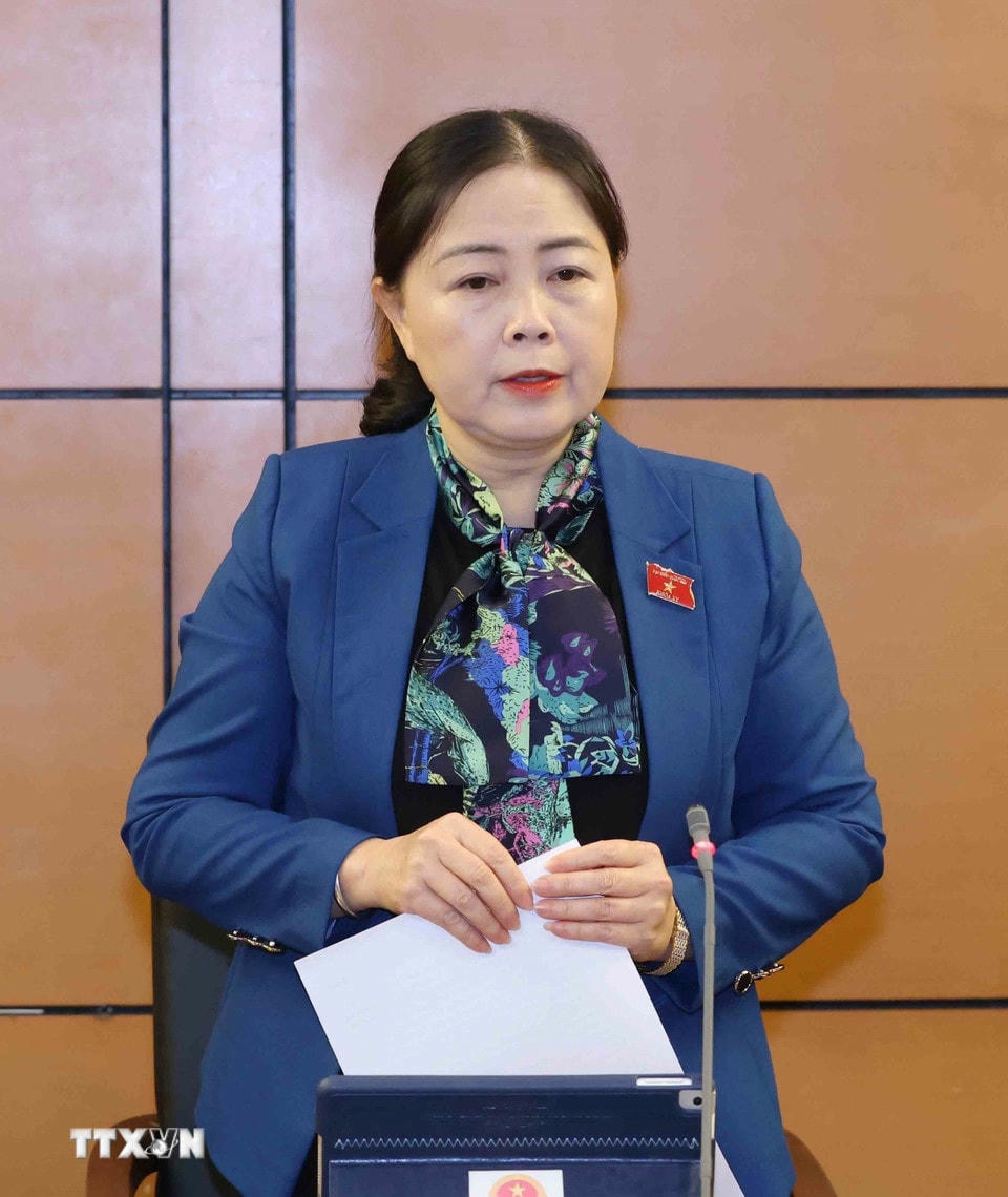 Bà Đoàn Thị Hảo, đại biểu Quốc hội khóa XV giữ chức vụ Phó Trưởng Đoàn đại biểu Quốc hội hoạt động chuyên trách khóa XV, phụ trách Đoàn đại biểu Quốc hội tỉnh Thái Nguyên. (Ảnh: Phương Hoa/TTXVN)