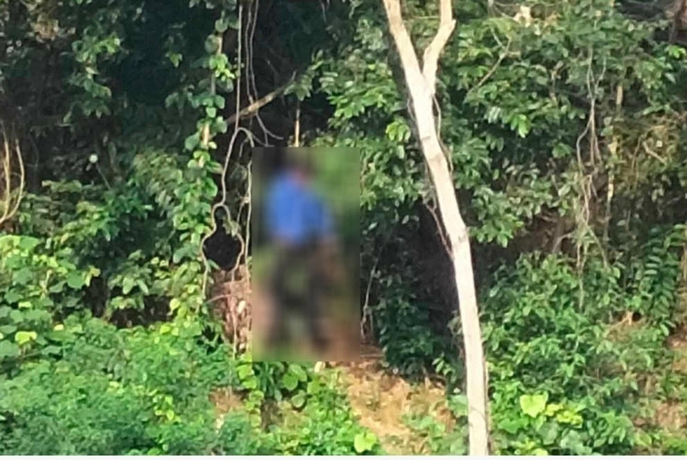 Nơi phát hiện ra nam thanh niên tử vong trong tư thế treo cổ.