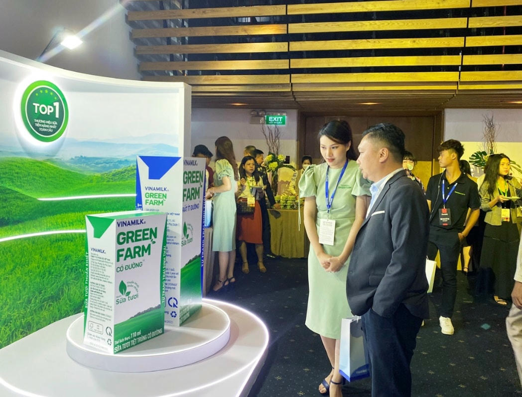 Mô hình trang trại sinh thái Vinamilk Green Farm được giới thiệu tại sự kiện.